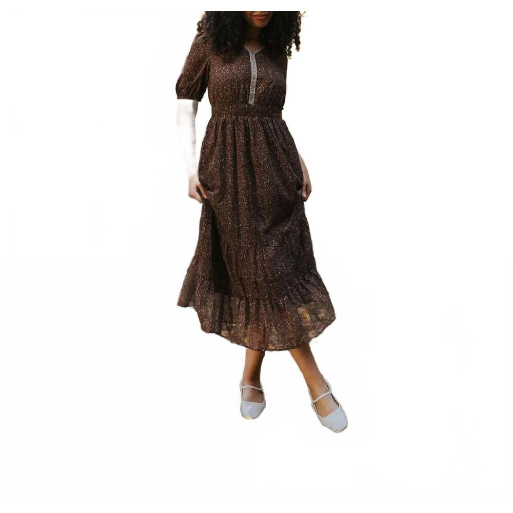 NEW ORANGE CREEK lettie midi dress in brown